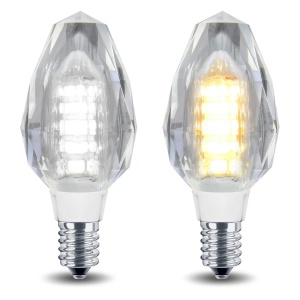 Bec LED E14 5W Lumanare Model Cristal - Img 2