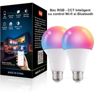 Bec LED E27 15W RGB+CCT Smart Bluetooth - Img 5