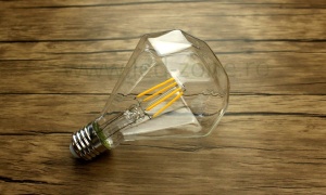 Bec LED E27 4W Filament Model Diamant - Img 3