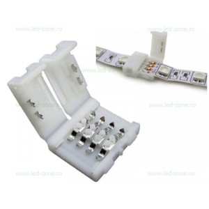 Conector Imbinare 4 Contacte Banda LED SMD 5050 12V RGB - Img 2