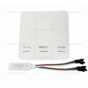Controller Banda LED Digitala WS2811 IC 24V 2 Iesiri cu Telecomanda Aplicata