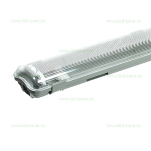 Corp Iluminat LED 2x18W 120cm Clar IP65 Tuburi Incluse