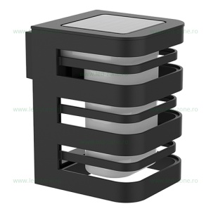 Felinar Iluminat Exterior 0.42W Perete Negru Solar LZ23456 - Img 2