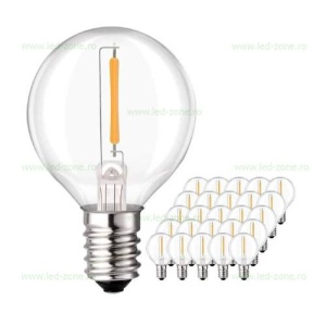 Ghirlanda 8M cu 25 Becuri LED Filament G40