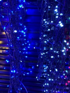 Instalatie LED Perdea Turturi 5x1m Diverse Culori Fir Negru Flash - Img 3
