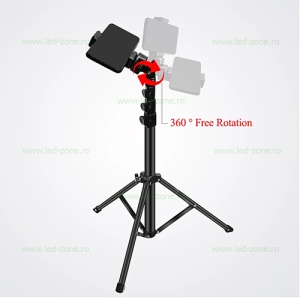 Lampa Circulara LED 32W cu Trepied Selfie - Img 2