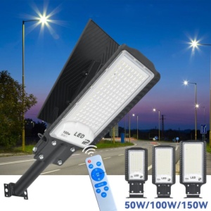 Lampa LED Iluminat Stradal 150W Solara cu Telecomanda LZ75C09
