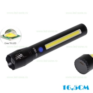 Lanterna LED De Mana 7W COB ZOOM C83