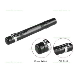 Lanterna LED Profesionala 7W ZOOM cu Clema