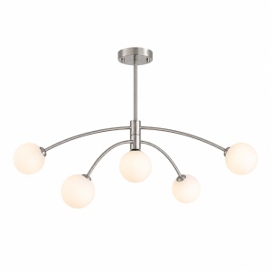 Lustra 5 Socluri E27 Crom LZ1004-5