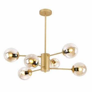 Lustra 6 Socluri E27 Aurie LZ7126-3+3