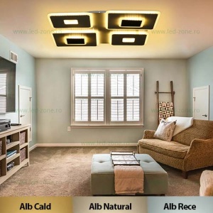 Lustra LED 100W 3 Functii Dimabila cu Telecomanda LZ207 - Img 1