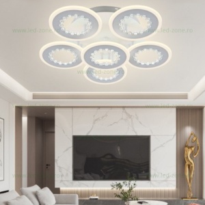 Lustra LED 120W 3 Functii Dimabila cu Telecomanda LZS5260-5+1 - Img 2