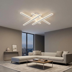 Lustra LED 120W Alba 3 Functii cu Telecomanda LZ11W