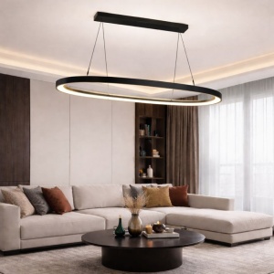 Lustra LED 144W Neagra 3 Functii cu Telecomanda LZ082
