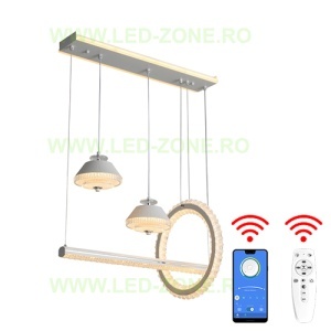 Lustra LED 178W 3 Functii Dimabila cu Telecomanda Cristal LZ5963-4