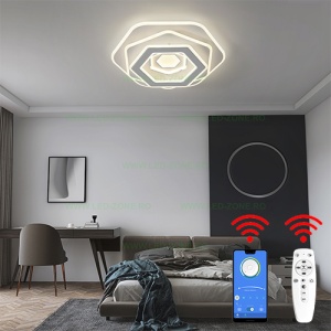 Lustra LED 204W 3 Functii Dimabila cu Telecomanda sau Telefon LZ9825-500 - Img 1