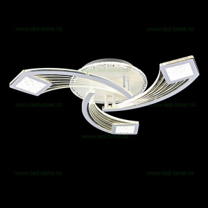 Lustra LED 43W 3 Functii Dimabila cu Telecomanda Cristal LZG16977-3 - Img 2