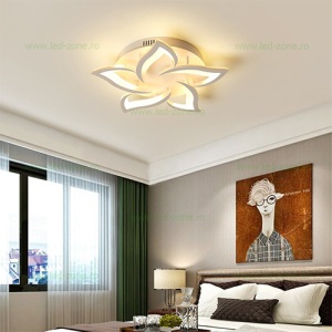 Lustra LED 70W 3 Functii Alba Dimabila cu Telecomanda LZ16801-5 - Img 4