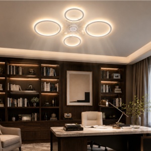 Lustra LED 72W 3 Functii cu Telecomanda si Ventilator Mod Vara/Iarna LZ40-4+V