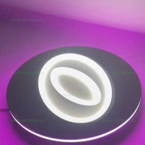 Lustra LED 74W 3 Functii Dimabila Telecomanda LZ1239+RGB - Img 3