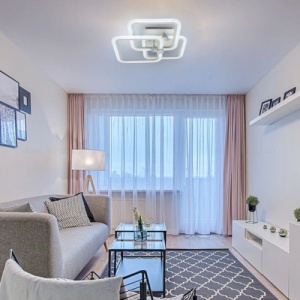 Lustra LED 80W Alba 3 Functii Dimabila cu Telecomanda LZ75L053 - Img 4