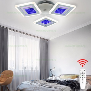 Lustra LED 90W 3D 3 Functii Dimabila cu Telecomanda LZS2341-3