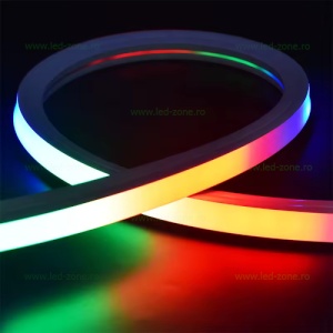 Neonflex LED 24V 12W/ML 14x14mm RGB Digital Rola 5M - Img 2