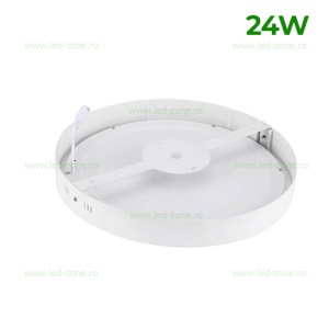 Panou LED 24W Rotund D30cm Aplicat Alb - Img 3