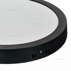 Panou LED 36W Rotund D30cm Aplicat Negru SOLE - Img 2