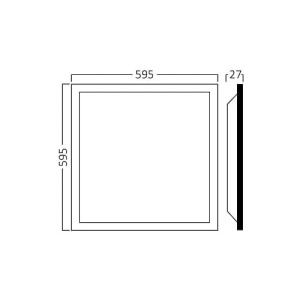 Panou LED 50W 60x60cm Incastrabil Alb Backlight