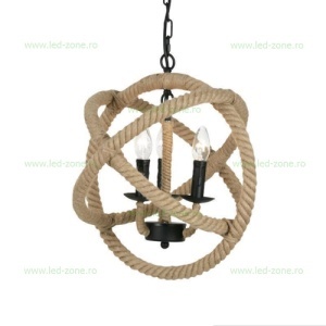 Pendul 3 Socluri E14 Rustic Sfera