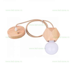 Pendul Soclu E27 Lemn Diamond LZ7992 - Img 2