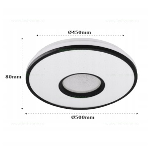 Plafoniera LED 72W Rotunda 3 Functii cu Telecomanda LZ3286 - Img 5