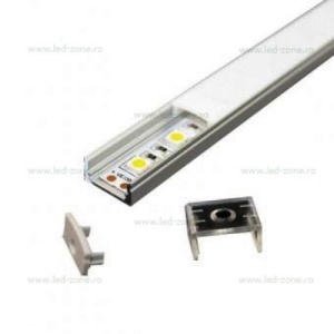 Profil Aluminiu Aplicat Dispersor Mat 1M 12.4MM - Img 2