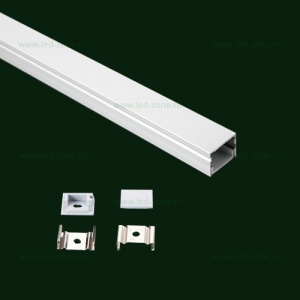 Profil Aluminiu Aplicat Dispersor Mat 2M 18.4MM - Img 2