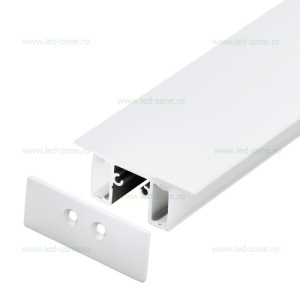 Profil H Aluminiu Aplicat Bidirectional Dispersor Mat 1M 12MM LZ9896 - Img 3
