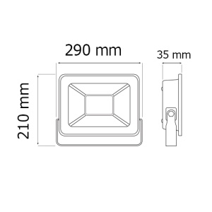 Proiector LED 100W Slim Gri LZ02-100 - Img 4