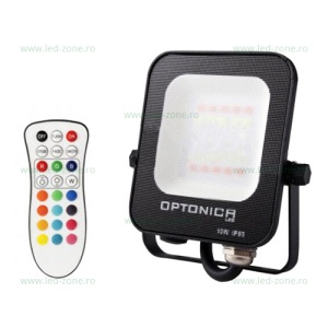 Proiector LED 10W Slim RGB Telecomanda LZ01