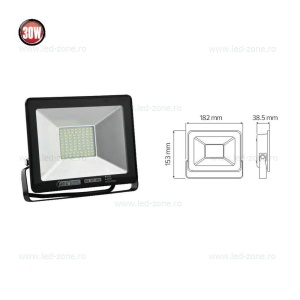 Proiector LED 30W Slim Negru PUMA - Img 2