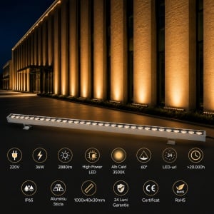 Proiector LED 36W 220V Liniar 100cm Interconectabil
