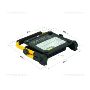 Proiector LED 50W COB Acumulator USB Solar - Img 5