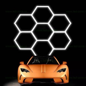 Set 7 Hexagoane LED Honeycomb 240W Tuburi 440mm - Img 4