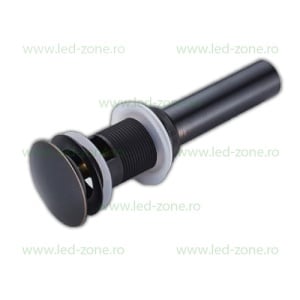 Sifon Lavoar Cu Prea Plin Fara Ventil Negru Antichizat LZ8019H2 - Img 2