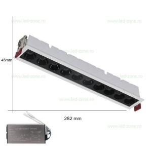 Spot LED 10W Incastrabil Liniar Cob Alb - Img 3