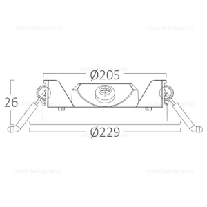 Spot LED 18W Rotund Incastrat Dimabil CCT IP40 - Img 2