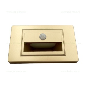 Spot LED 1W Dreptunghiular Auriu Trepte Senzor LZ4733 - Img 2