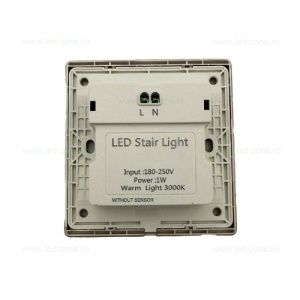 Spot LED 1W Patrat Auriu Trepte LZ7122 - Img 2