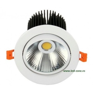 Spot LED 20W COB Rotund Mobil Alb LZ552 - Img 1