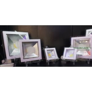 Spot LED 5W COB Patrat Sticla